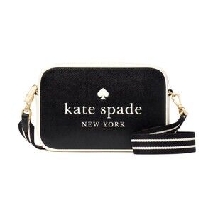 New Kate Spade Oh Snap Colorblock Mini Camera Bag Toasted Black Multi